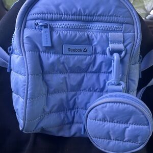 Reebok Quilted Backpack in Blue with Round Pouch
